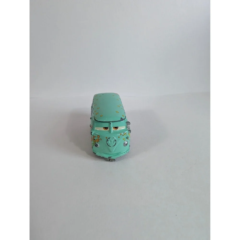 Disney Pixar Cars Fillmore VW Bus Diecast Metal Hippie Van Peace Love 2005